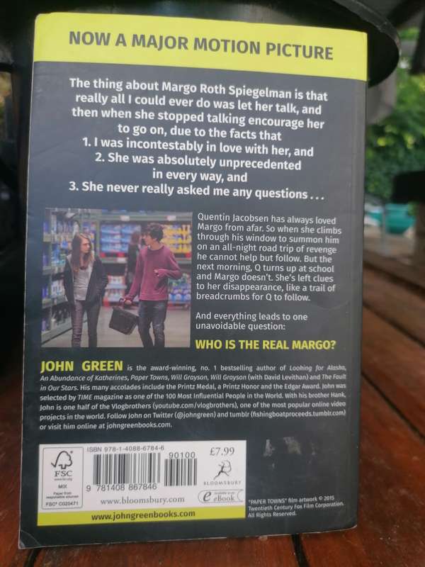 Paper Towns Novel by John Green