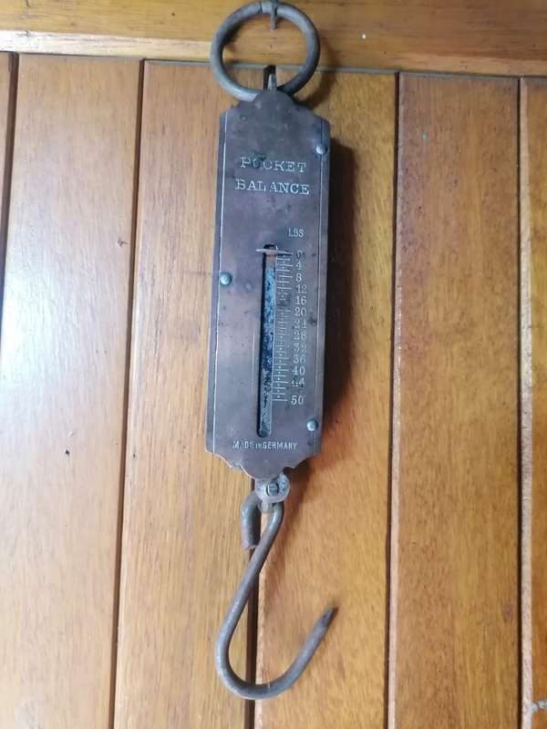 Antique brass made in Germany lb pocket scale
