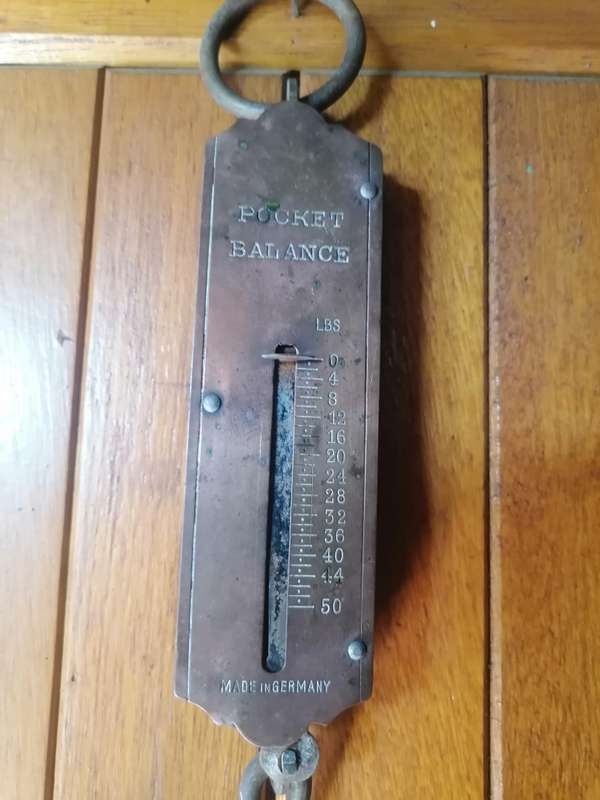 Antique brass made in Germany lb pocket scale