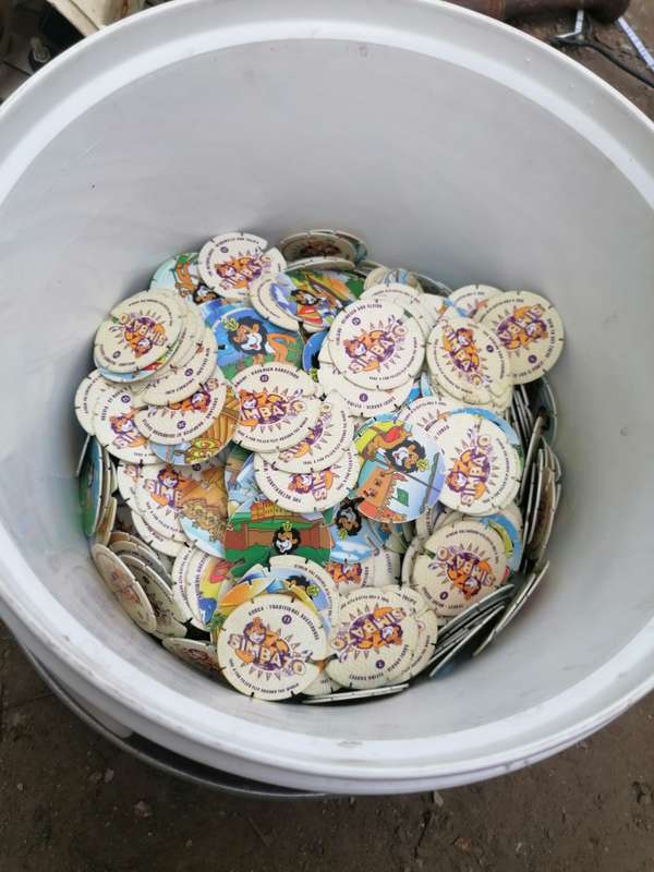 Wow rare find massive lot of vintage SIMBA TAZOS 597. Bid per item