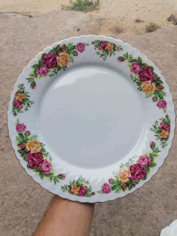 Large replacement English rose porcelain plate