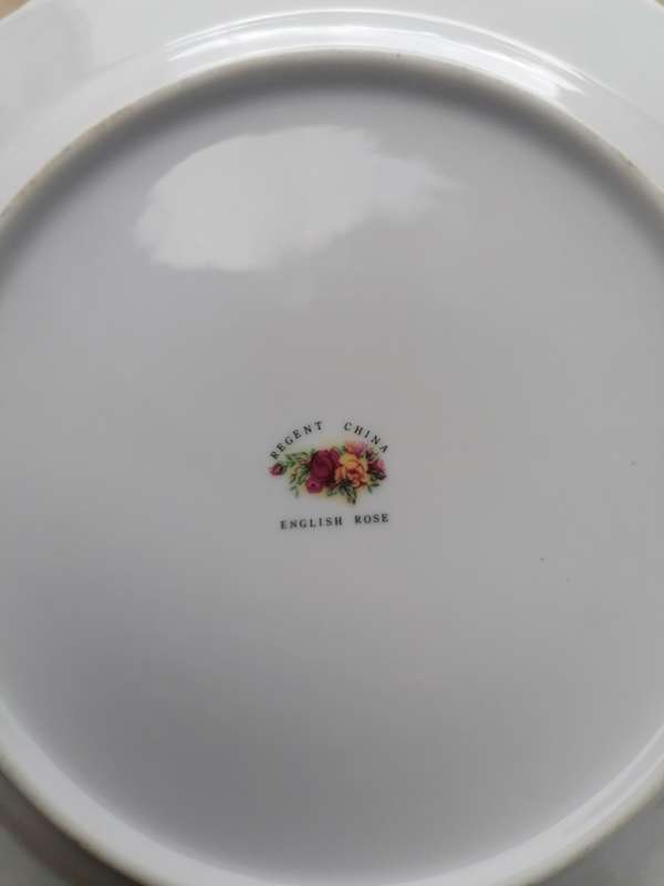 Large replacement English rose porcelain plate
