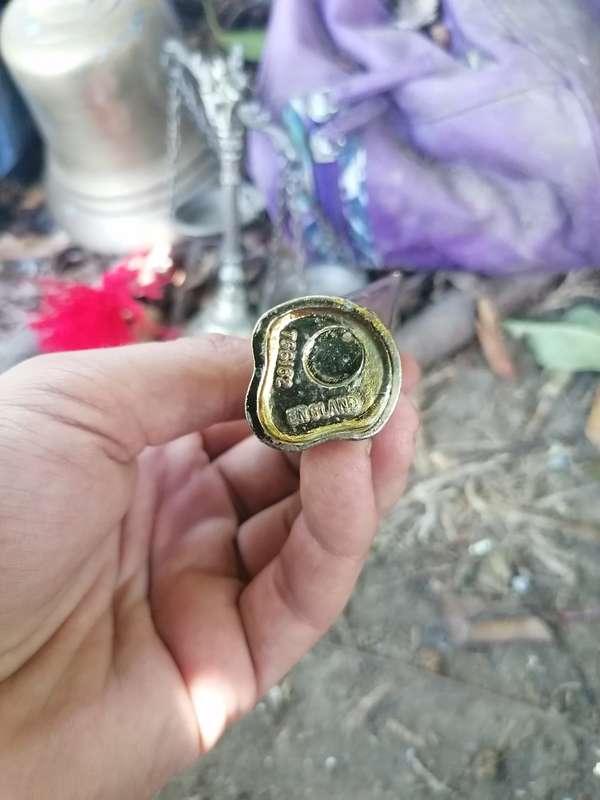 Vintage Miniature Brass harp ornament