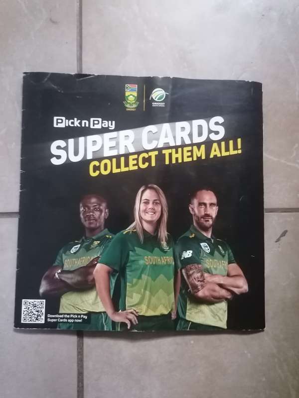 Pick n pay cricket card collection. Complete