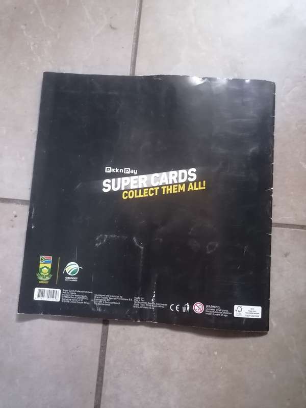 Pick n pay cricket card collection. Complete