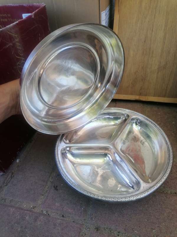 Antique Silver-Plated Tureen Warmer & Cover
