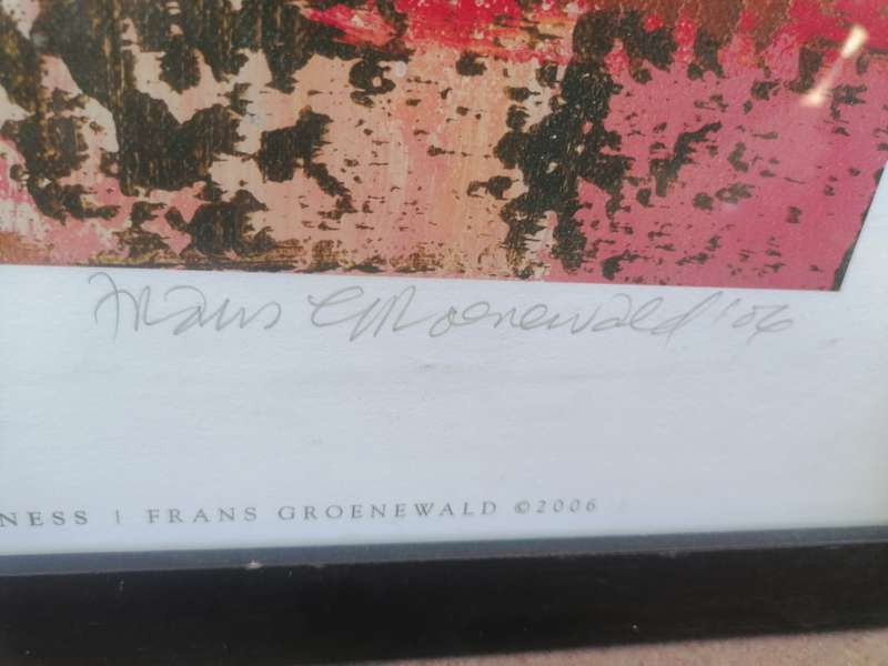 Frans groenewald signed print