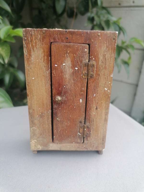 Small vintage doll house cupboard