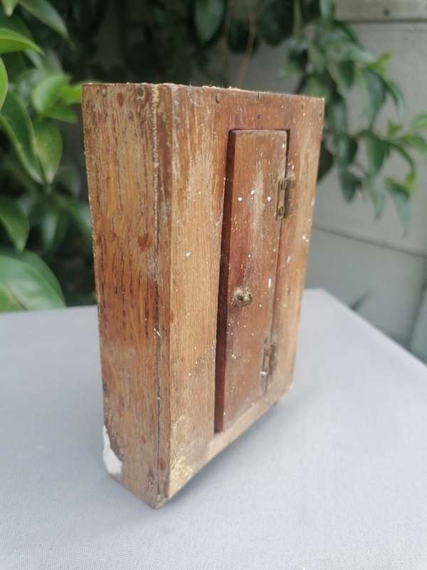 Small vintage doll house cupboard