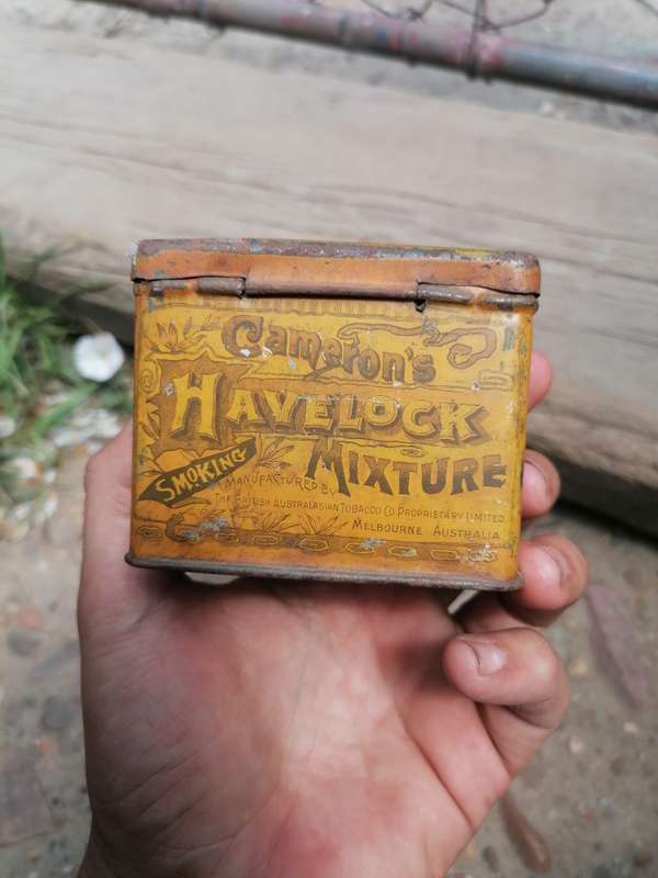 CAMERONS HAVELOCK SUPERIOR SMOKING MIXTURE c1930 BRIT AUSTRALASIAN TOB 4 OZ TIN