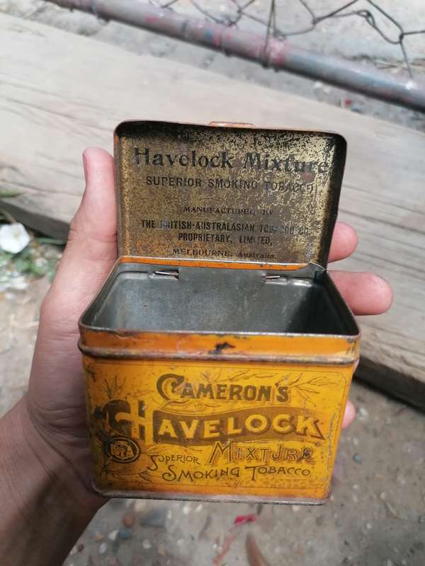 CAMERONS HAVELOCK SUPERIOR SMOKING MIXTURE c1930 BRIT AUSTRALASIAN TOB 4 OZ TIN