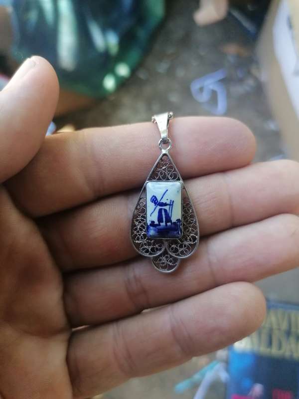 Vintage DELFT silver necklace