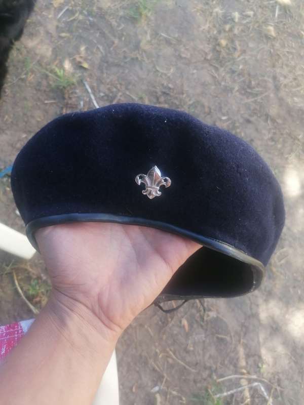 boy scout beret with badge