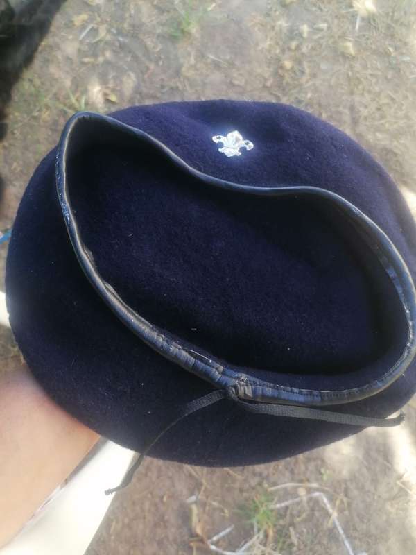 boy scout beret with badge