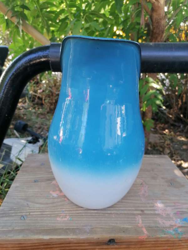 Vintage Enamel blue jug