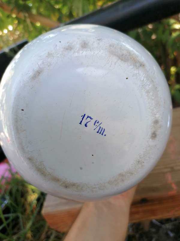 Vintage Enamel blue jug