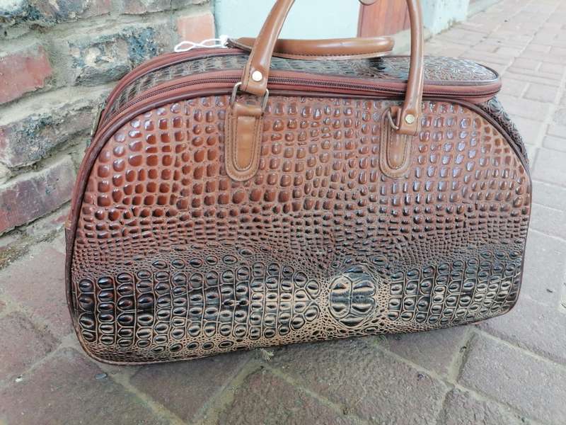 Vintage Faux leather Duffel bag