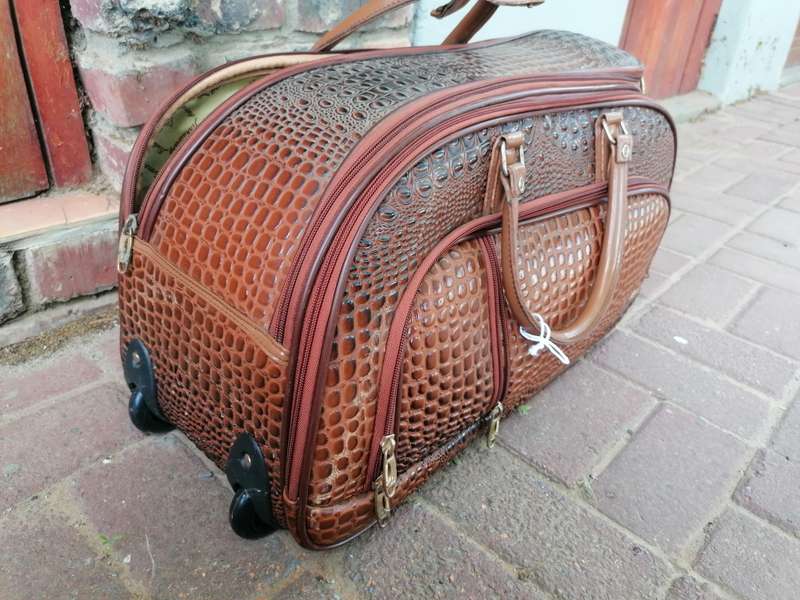 Vintage faux leather Duffel Bag