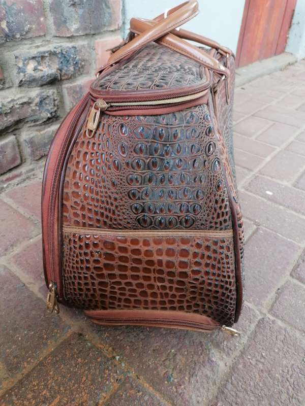 Vintage faux leather Duffel Bag