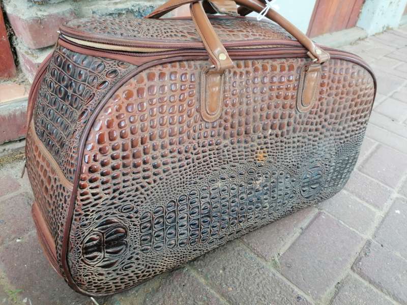 Vintage faux leather Duffel Bag