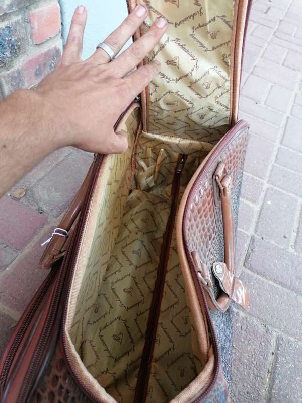 Vintage faux leather Duffel Bag