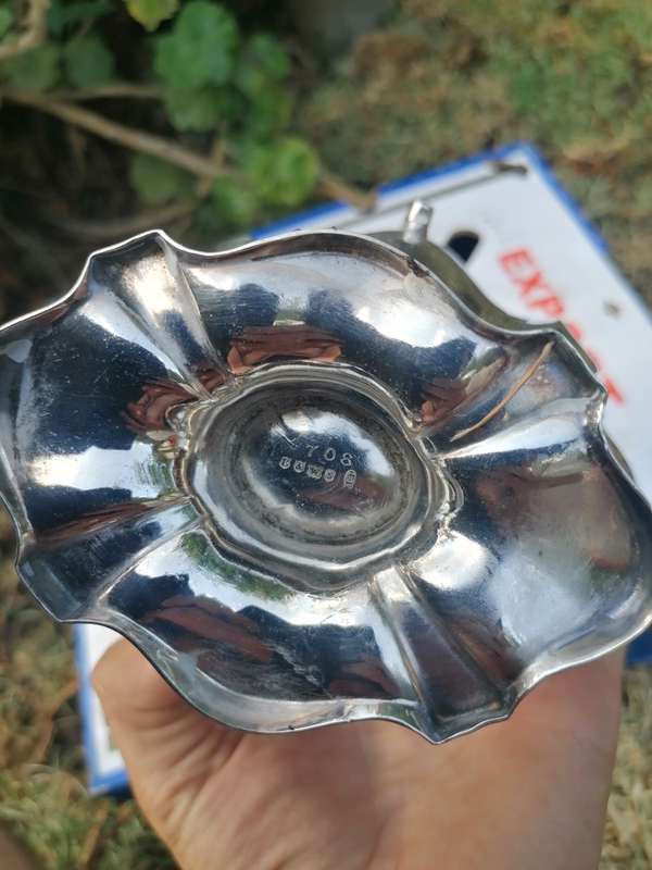 antique silver plated sugar basket,