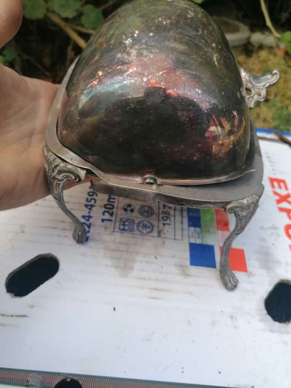 Large vintage butter dish. Needs repair