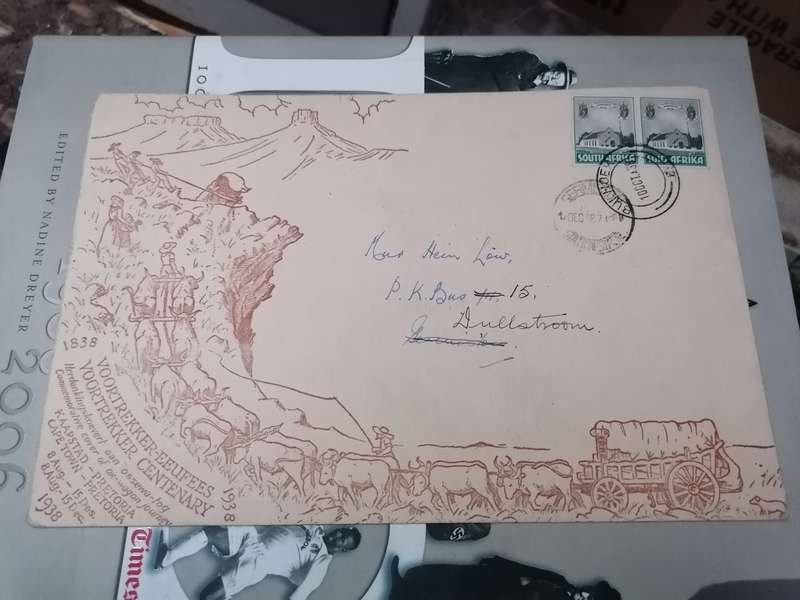 Voortrekker Eeufees first day cover 1838/1938 Eeufees