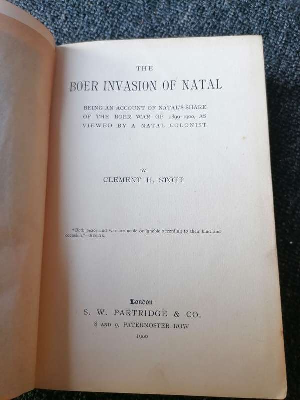 RARE FIND THE BOER INVASION OF NATAL 1900 print