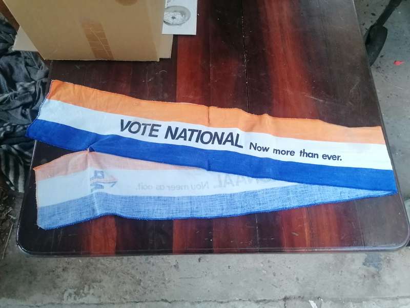 Rare find. Africana history. Vote national /stem nationaal banner