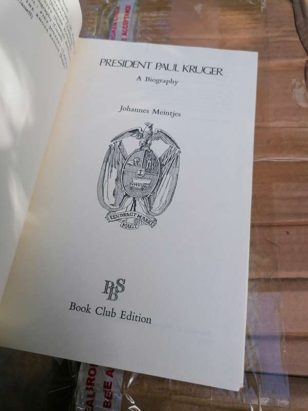 President Paul Kruger  Johannes Meintjes 1974 first edition