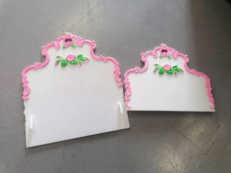 Vintage barbie bed headboard aand foot end