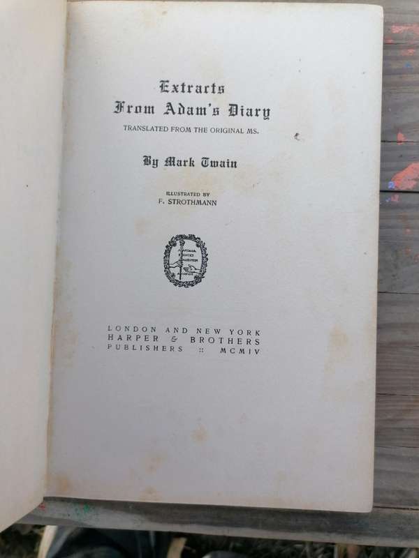 Mark Twain / Extracts From Adam's Diary 1904