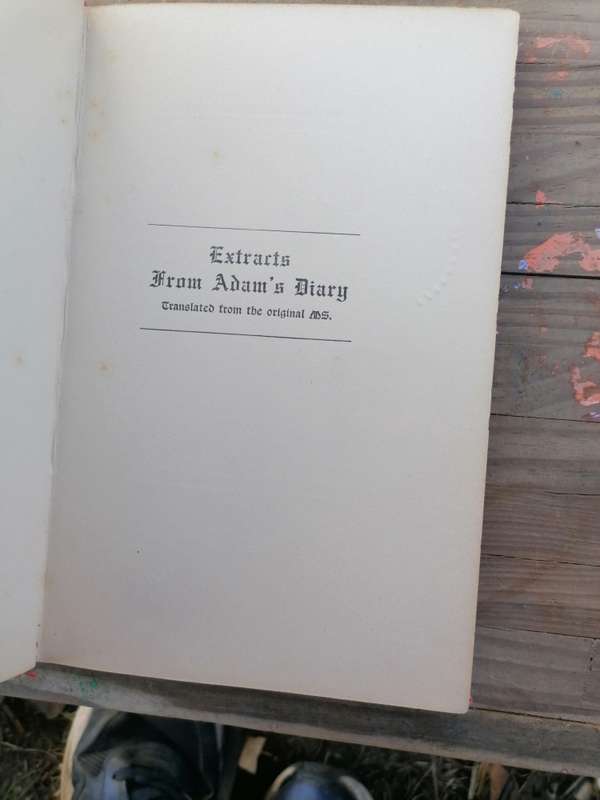 Mark Twain / Extracts From Adam's Diary 1904