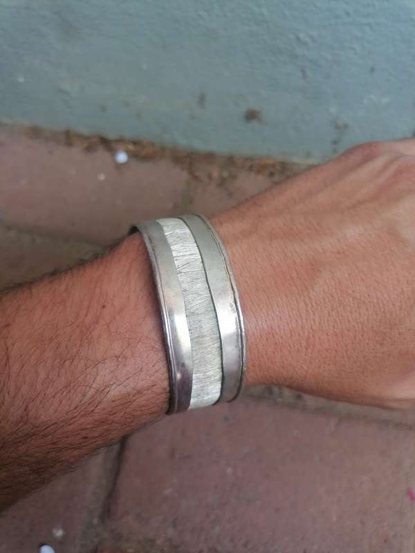 Cool african arm band with real animal hare