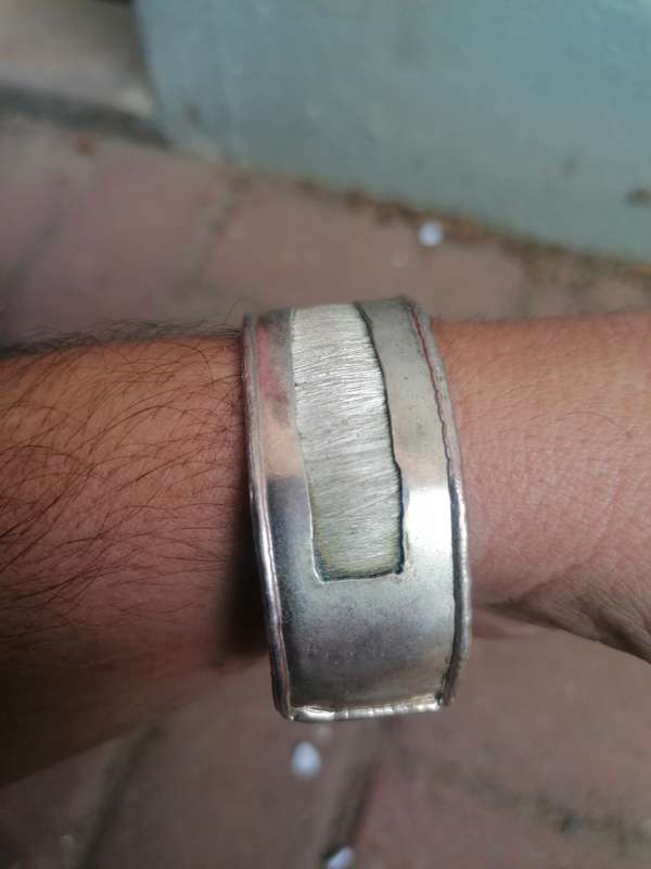 Cool african arm band with real animal hare