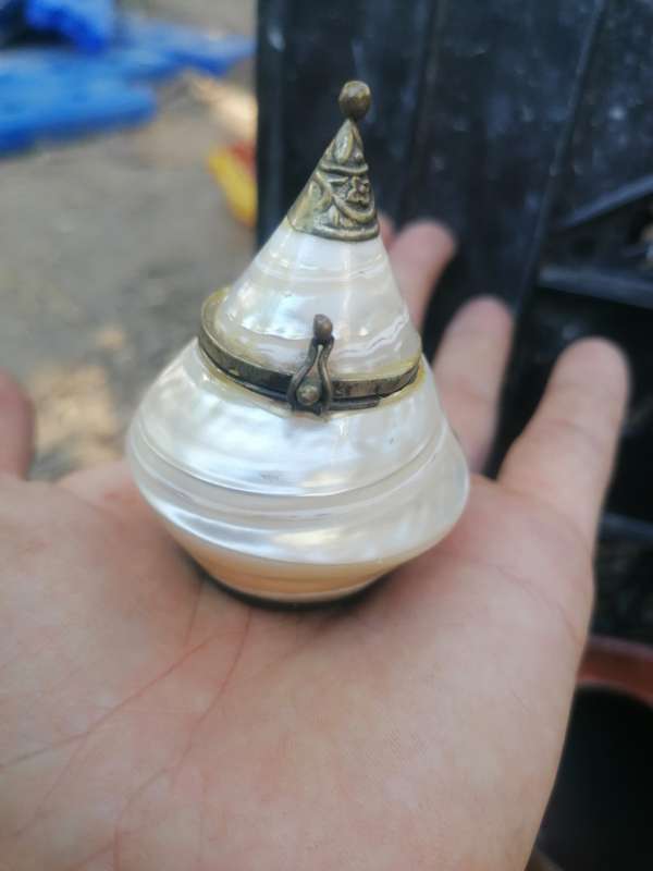 ANTIQUE EDWARDIAN MOTHER OF PEARL SNUFF BOTTLE 1900S