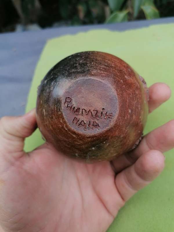 Small Signed zulu pot