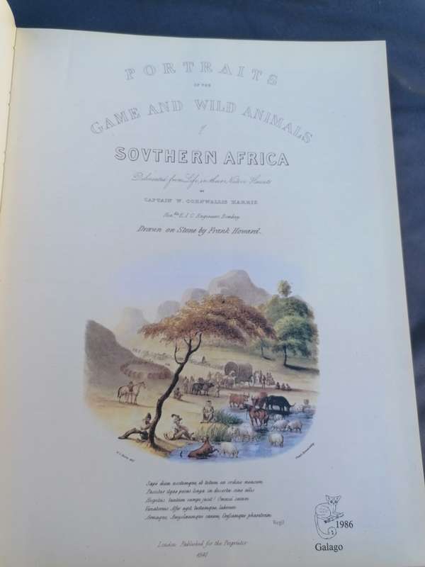 Portraits of the game & wild animals of southern Africa Book by William Cornwallis Harris