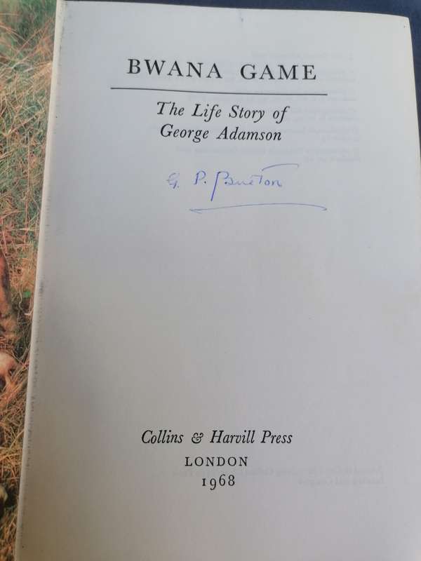 Bwana Game: The Life Story of George Adamson Book by George Adamson