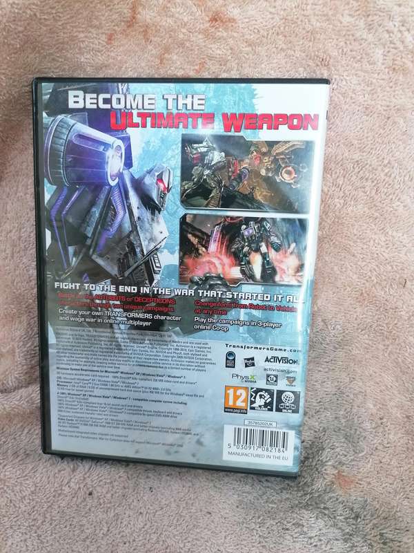TRANSFORMERS WAR FOR CYBERTRON PC GAME