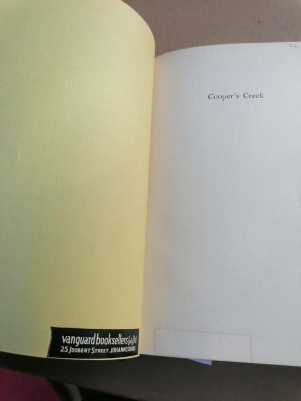 Cooper's Creek Book by Alan Moorehead