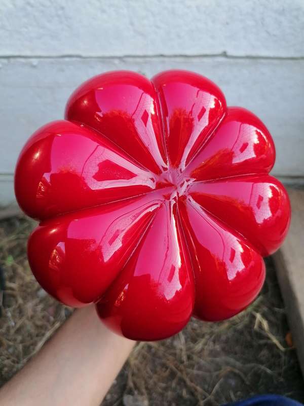 Beautiful large vintage Italian Red murano glass jug.
