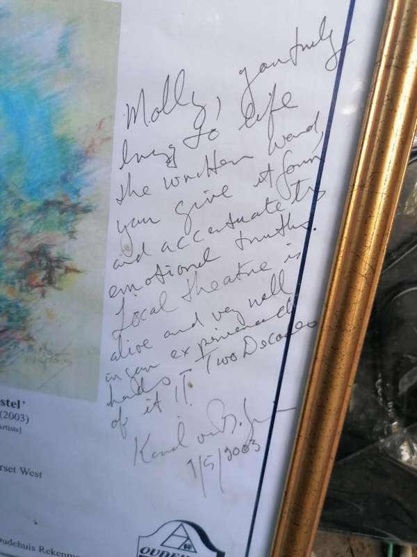 Karel van biljon signed poster