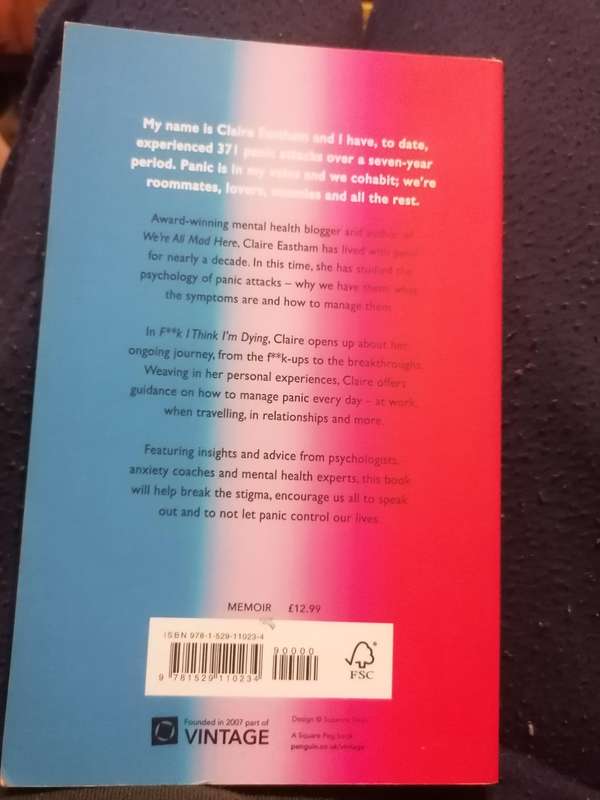 F**k, I Think I'm Dying: How I Learned to Live With Panic Book by Claire Eastham
