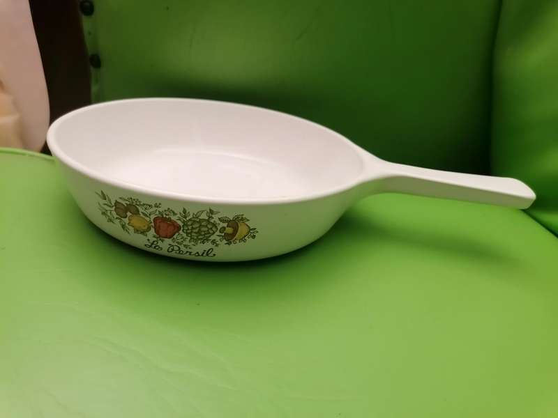 Vintage Corning Ware Spice of Life Le Persil P-83-B Menuette Handled Skillet 26 x 4,5 cm