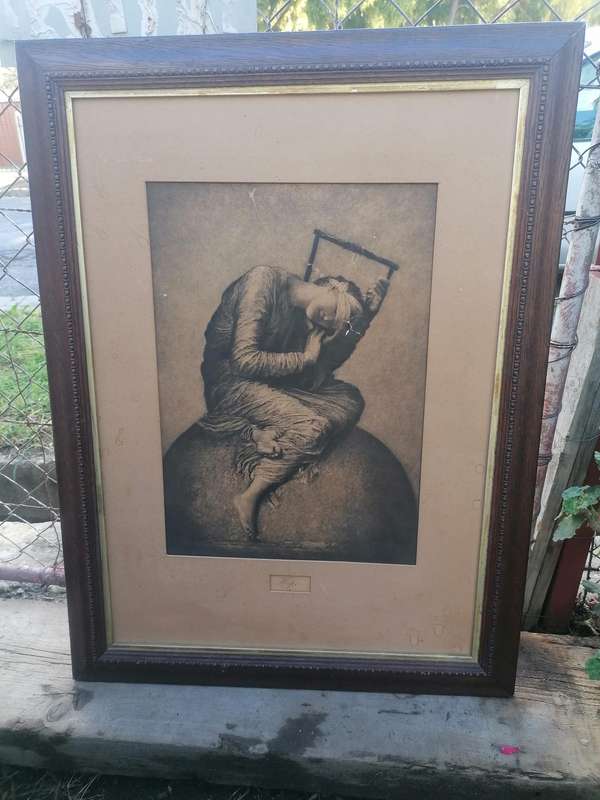 Frederick Watts RA Hope Victorian Engraving