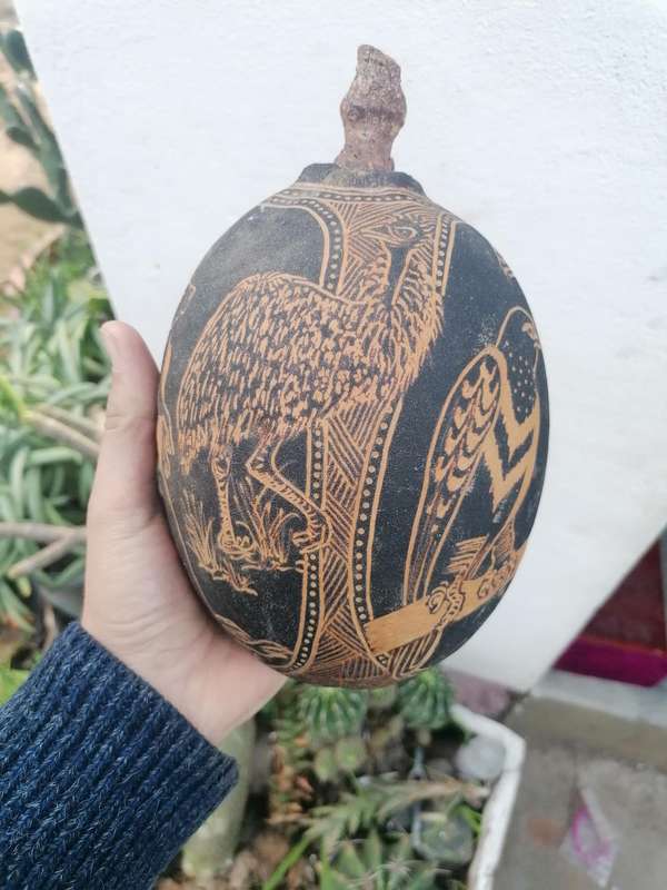 Australia CARVED KIMBERLEY BOAB NUT ABORIGINAL ART CARVING