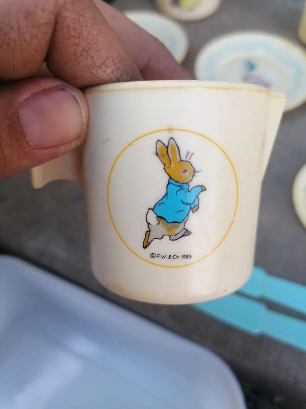 vintage Peter Rabbit toy tea set,1983