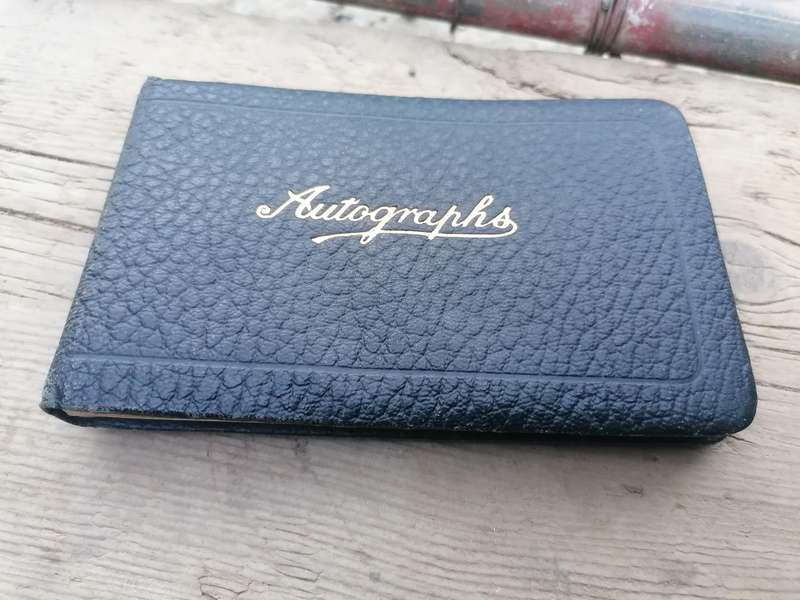 Antique 1920s autograph book.